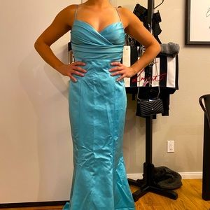David’s Bridal Blue Dress
